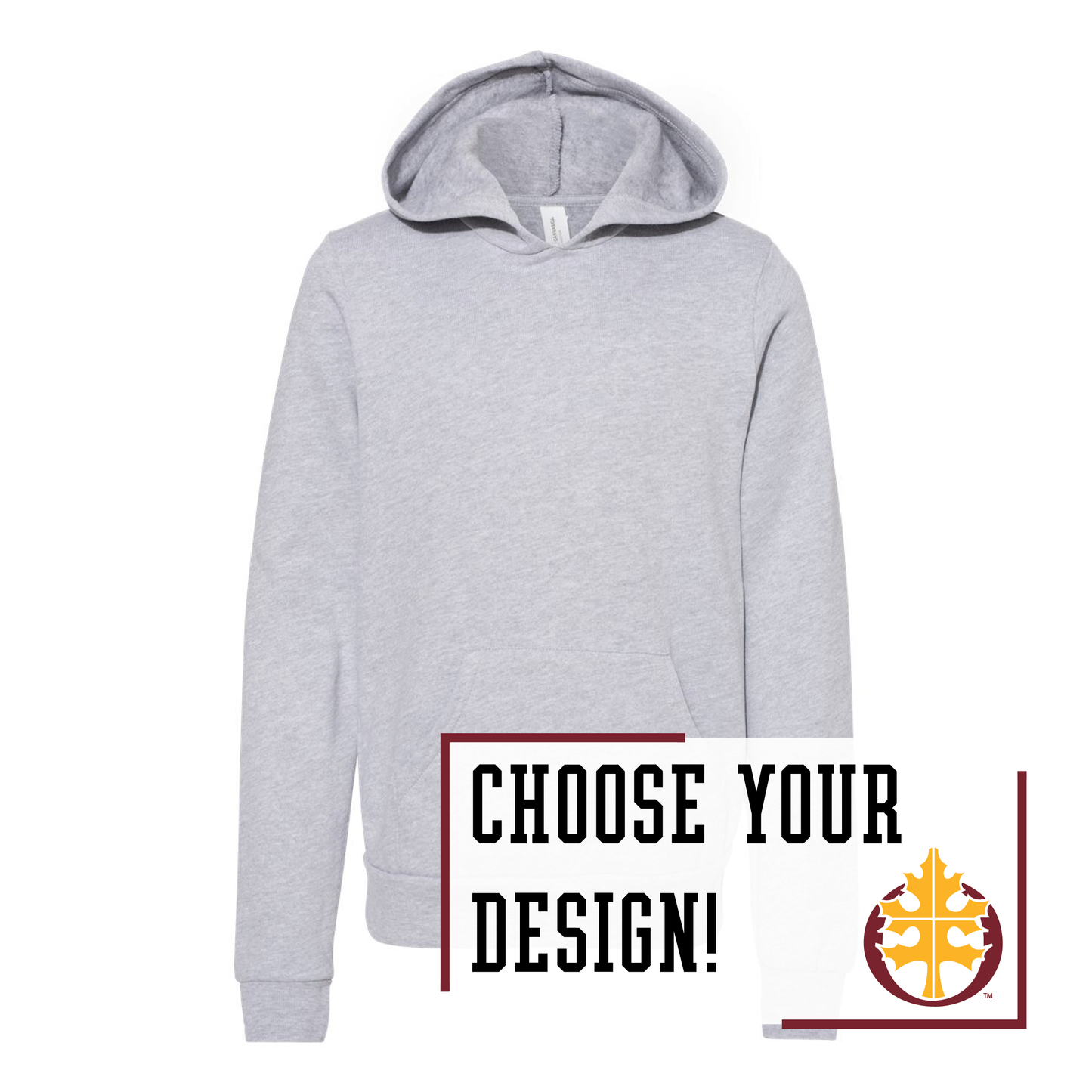 Oak Grove BELLA+CANVAS® Youth Sponge Fleece Hoodie (3719Y)