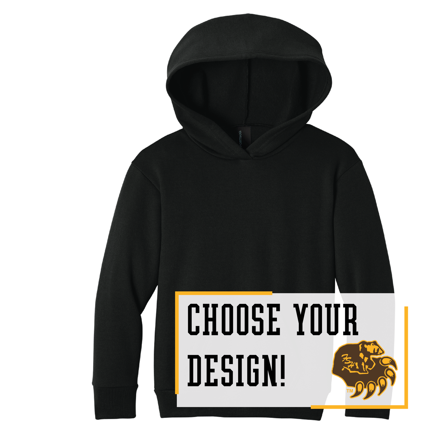 Bruins Port & Co™ Youth Pullover Hooded Sweatshirt (PC68YH)