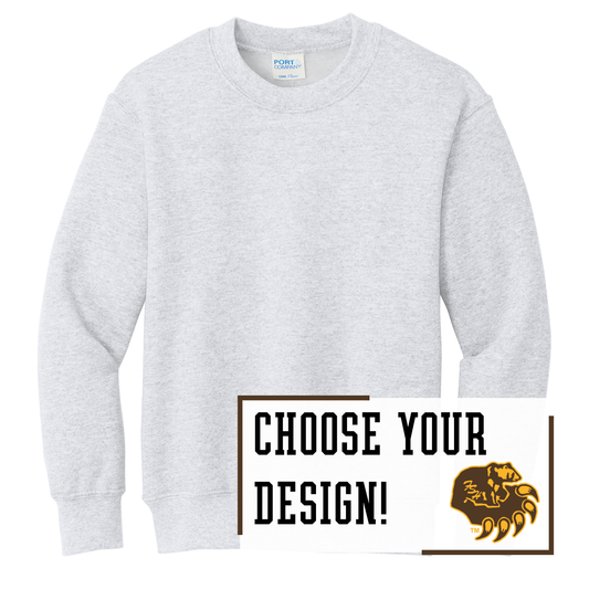 Bruins Port & Co™ Youth Core Fleece Crewneck Sweatshirt (PC78Y)