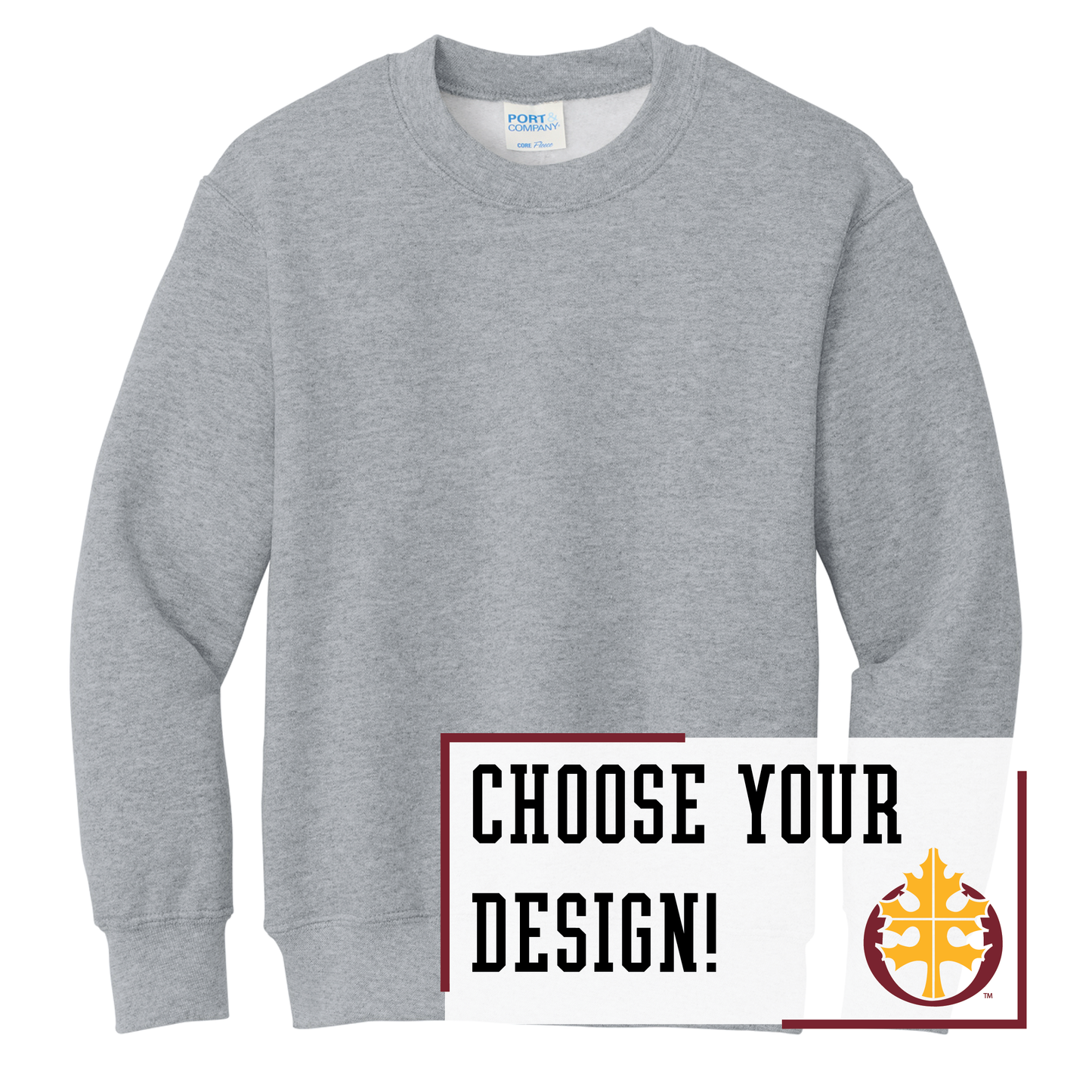 Oak Grove Port & Co™ Youth Core Fleece Crewneck Sweatshirt (PC78Y)