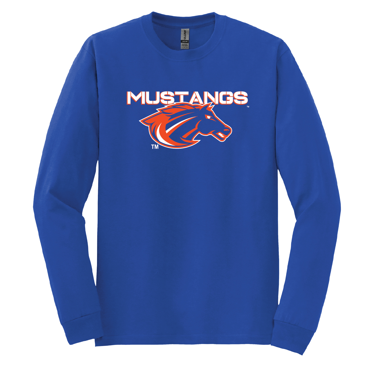 Mustangs LS Royal Gildan T-Shirt