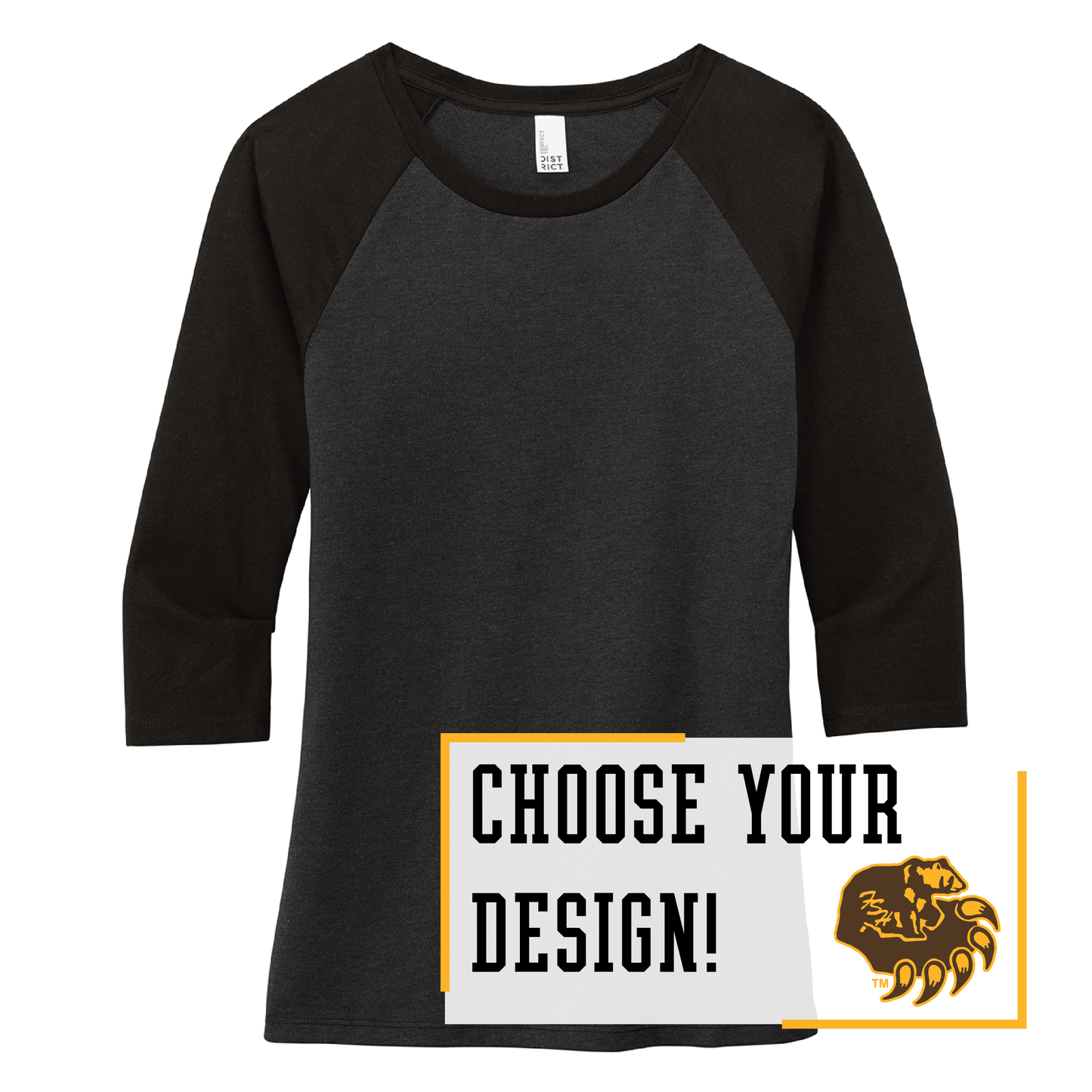 Bruins District® Women’s 3/4-Sleeve Raglan (DM136L)