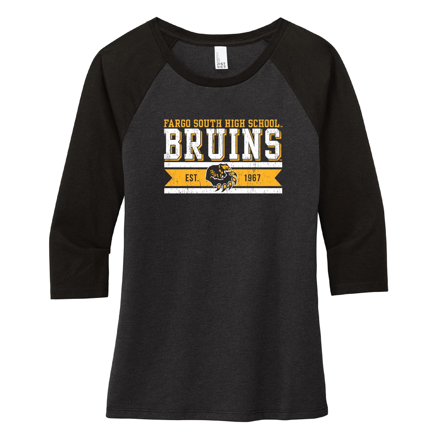 Bruins District® Women’s 3/4-Sleeve Raglan (DM136L)