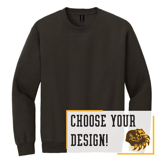 Bruins Dark Chocolate Gildan® Heavy Blend™ Crewneck Sweatshirt (18000)