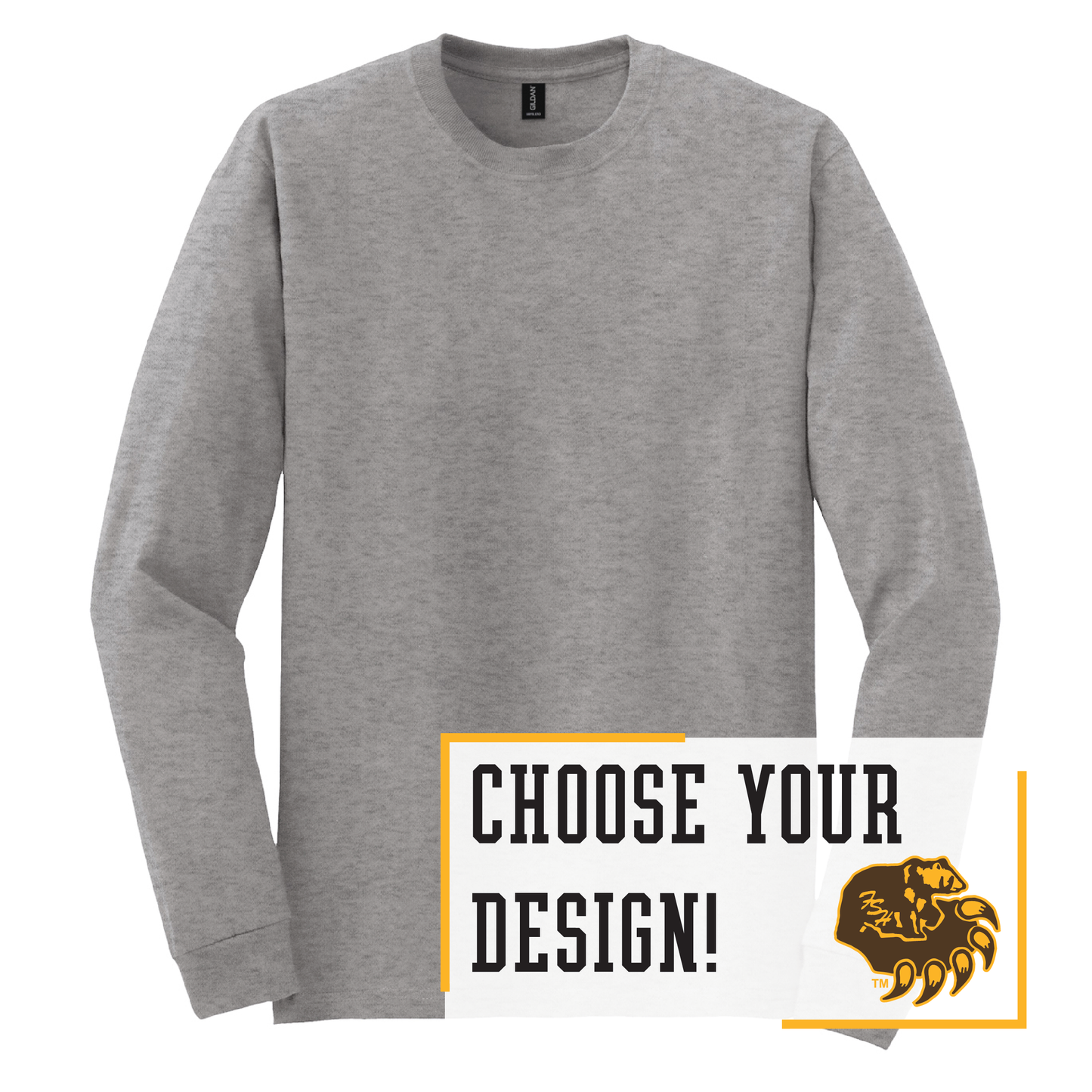 Bruins Gildan® DryBlend® 50 Cotton/50 Poly Long Sleeve T-Shirt (8400)