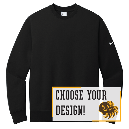 Bruins Nike Club Fleece Sleeve Swoosh Crew (NKFD9863)
