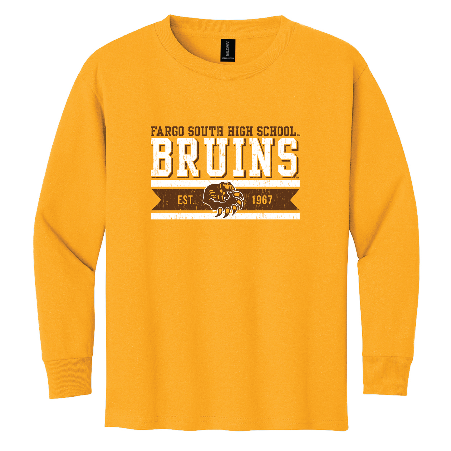 Bruins Gildan® Youth 100% Cotton Long Sleeve T-Shirt (5400b)