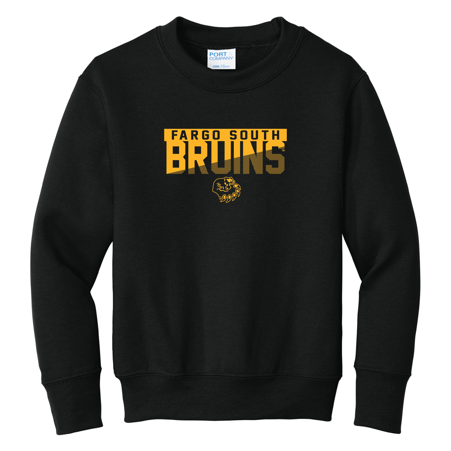 Bruins Port & Co™ Youth Core Fleece Crewneck Sweatshirt (PC78Y)