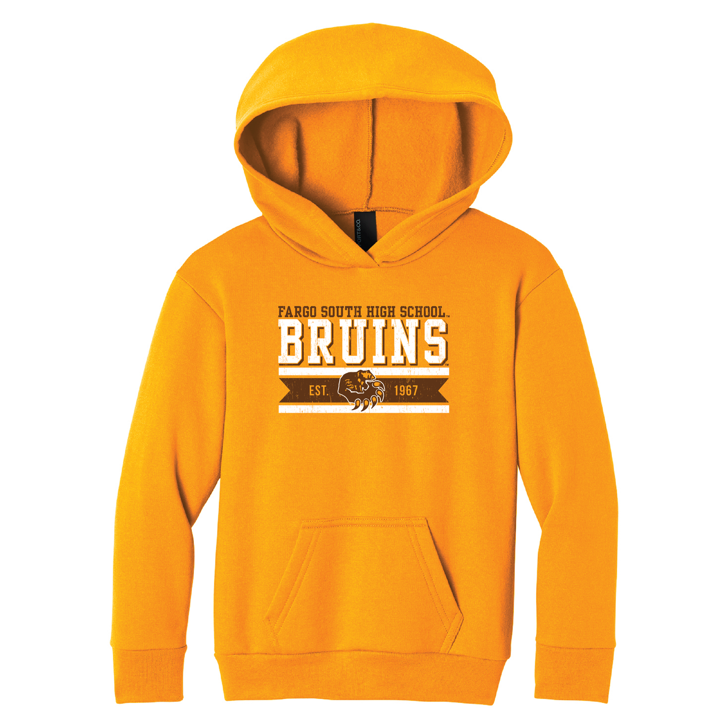 Bruins Port & Co™ Youth Pullover Hooded Sweatshirt (PC68YH)