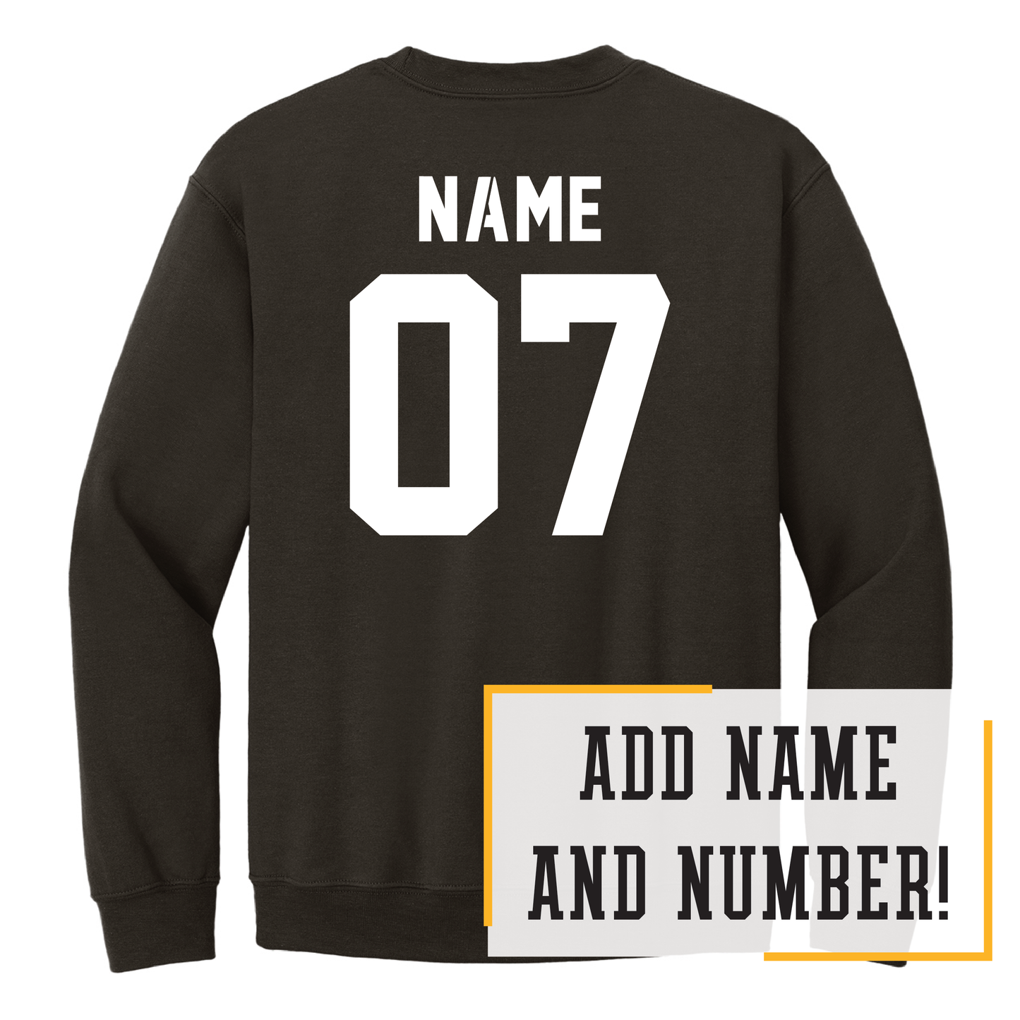 Bruins Dark Chocolate Gildan® Heavy Blend™ Crewneck Sweatshirt (18000)