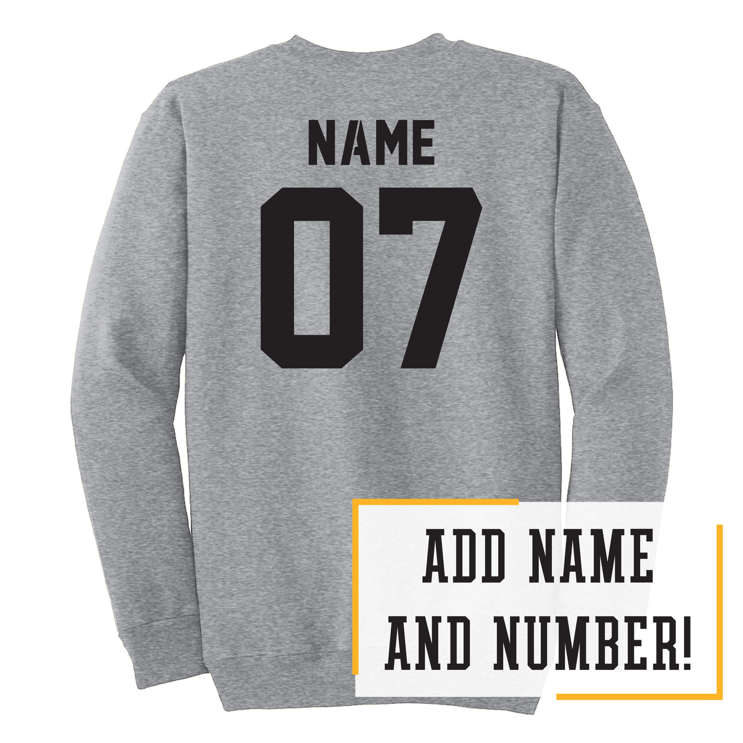 Bruins Athletic Heather Port & Co™ Essential Fleece Crewneck Sweatshirt (PC90)
