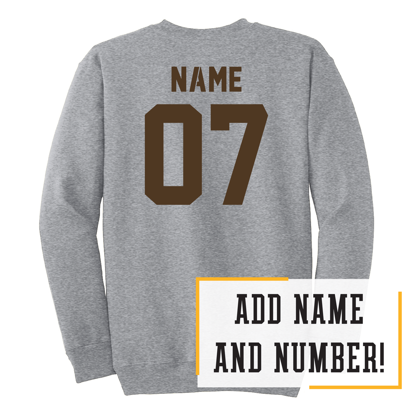 Bruins Athletic Heather Port & Co™ Essential Fleece Crewneck Sweatshirt (PC90)