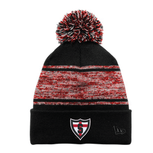 Deacons Shield Black/Scarlet NE Chilled Pom Beanie 1123