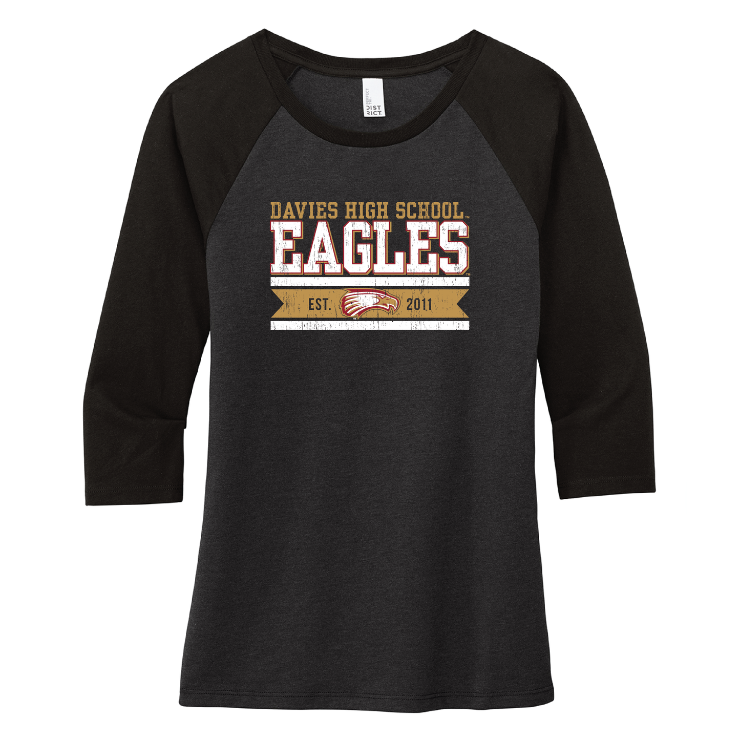 Eagles District® Women’s 3/4-Sleeve Raglan (DM136L)