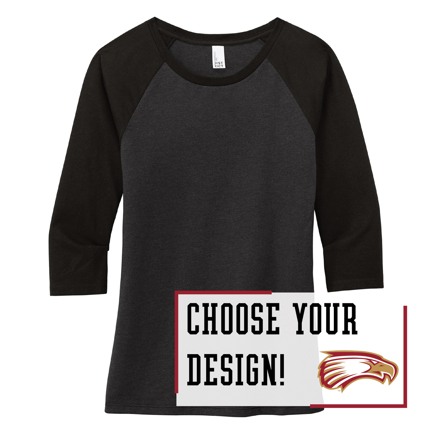 Eagles District® Women’s 3/4-Sleeve Raglan (DM136L)