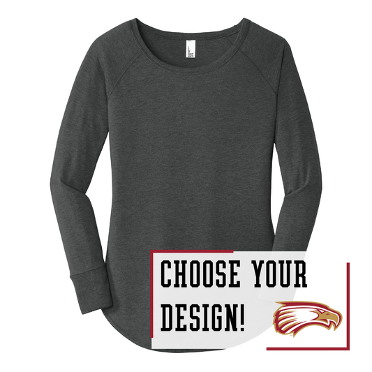 Eagles Black District® Women’s Long Sleeve Tee (DT132L)
