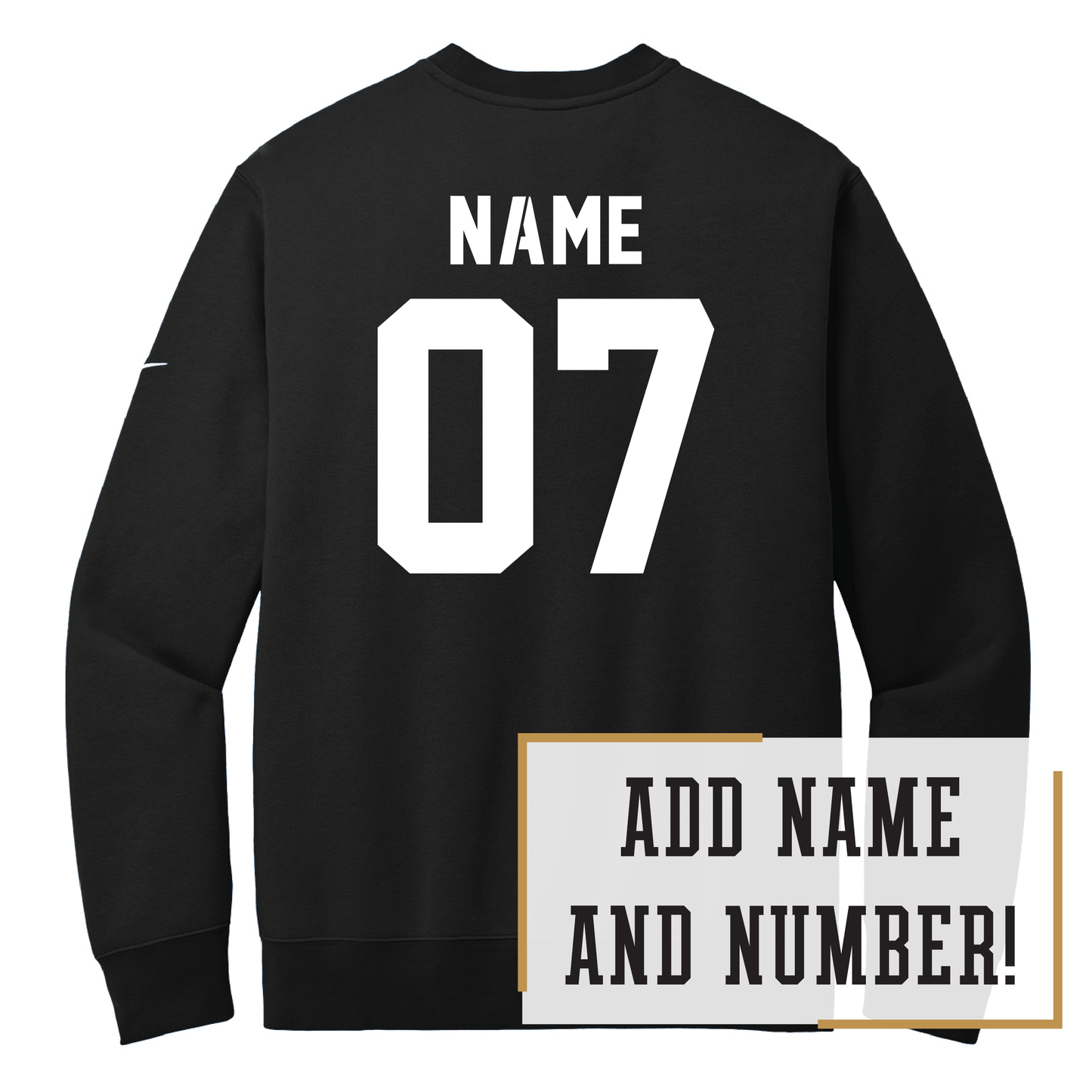 Eagles Nike Club Fleece Sleeve Swoosh Crew (NKFD9863)