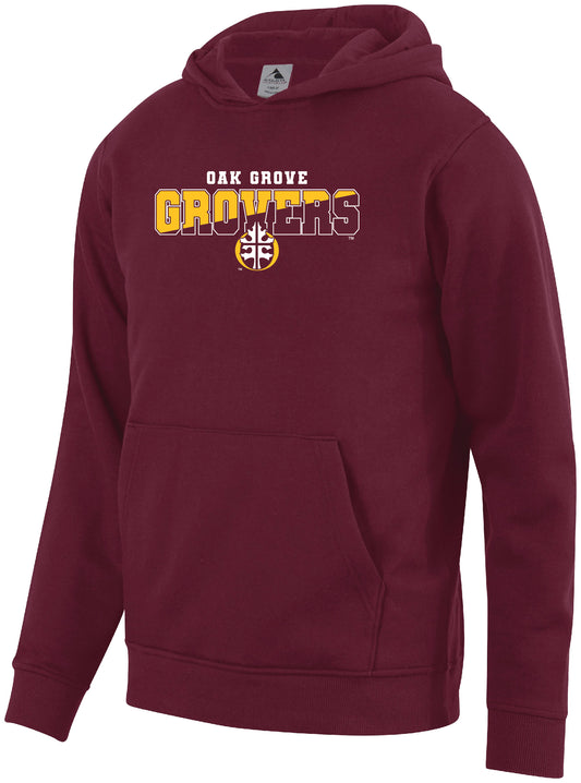 Grovers Tate Maroon YTH Augusta Hoodie 0224