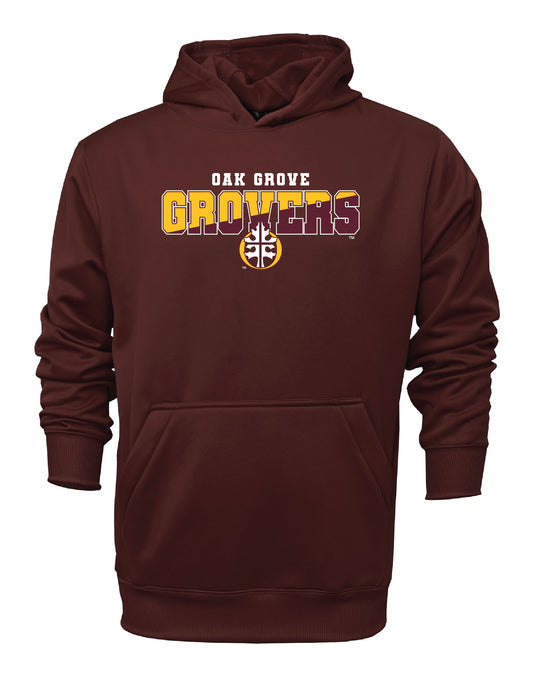 Grovers Tate Maroon YTH BAW Hoodie 0224