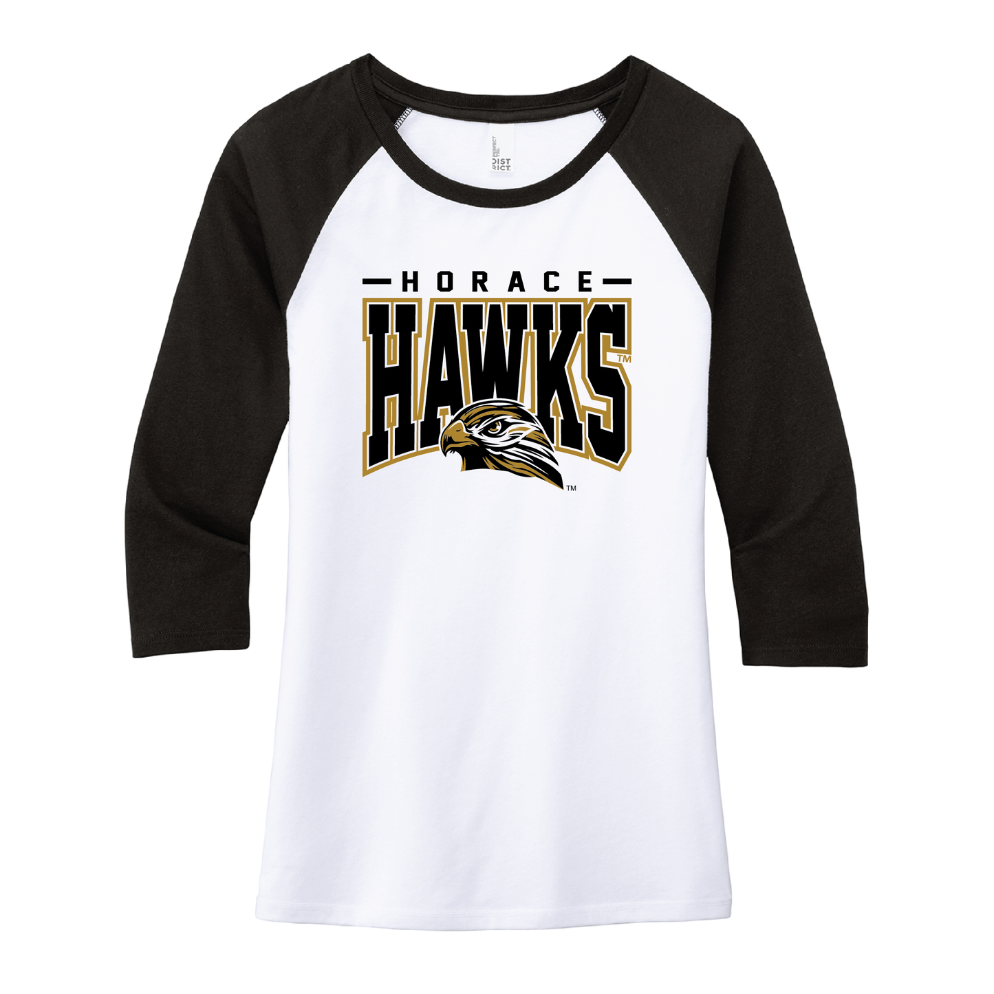 Hawks District® Women’s 3/4-Sleeve Raglan (DM136L)