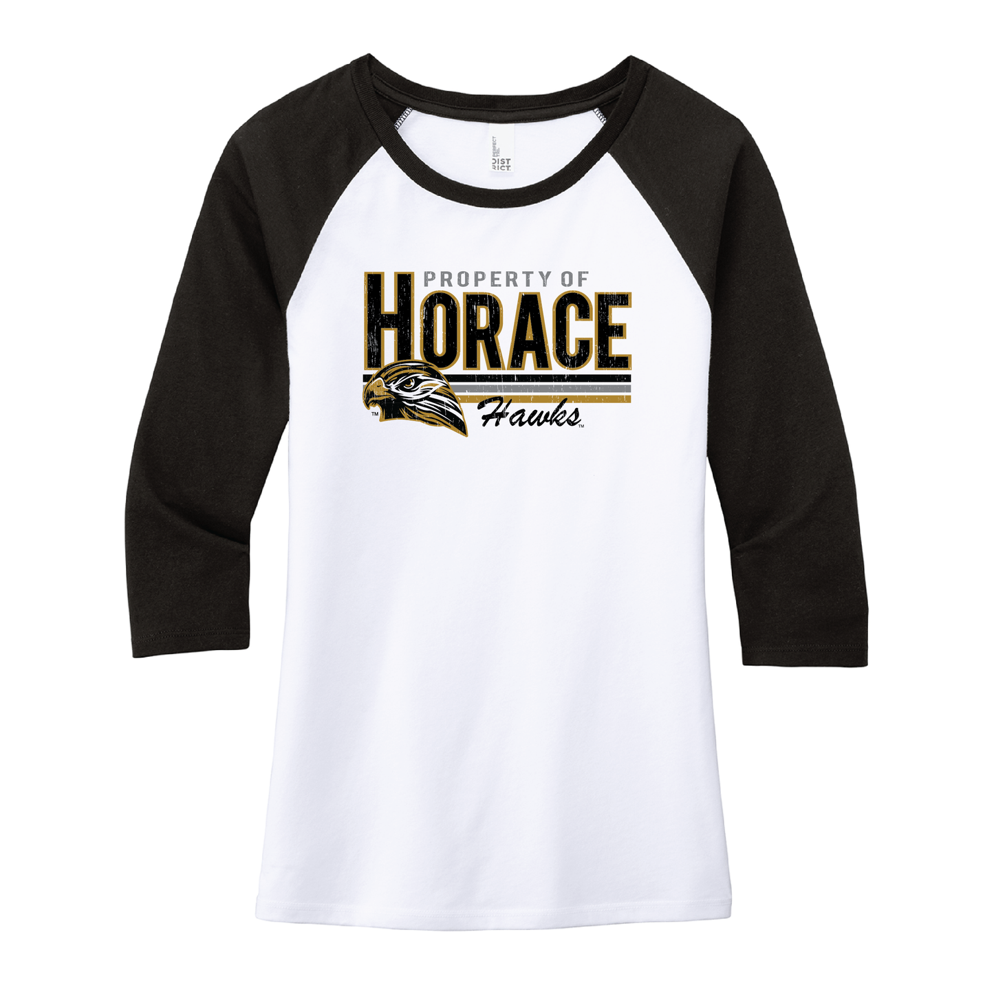 Hawks District® Women’s 3/4-Sleeve Raglan (DM136L)