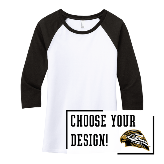 Hawks District® Women’s 3/4-Sleeve Raglan (DM136L)