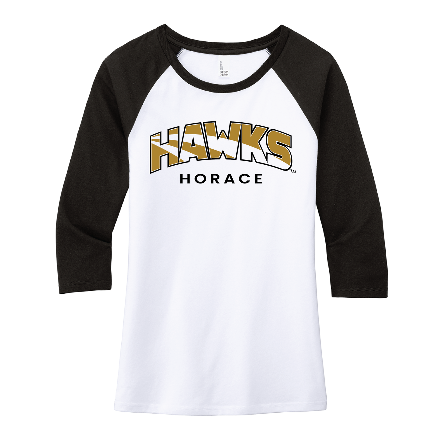 Hawks District® Women’s 3/4-Sleeve Raglan (DM136L)