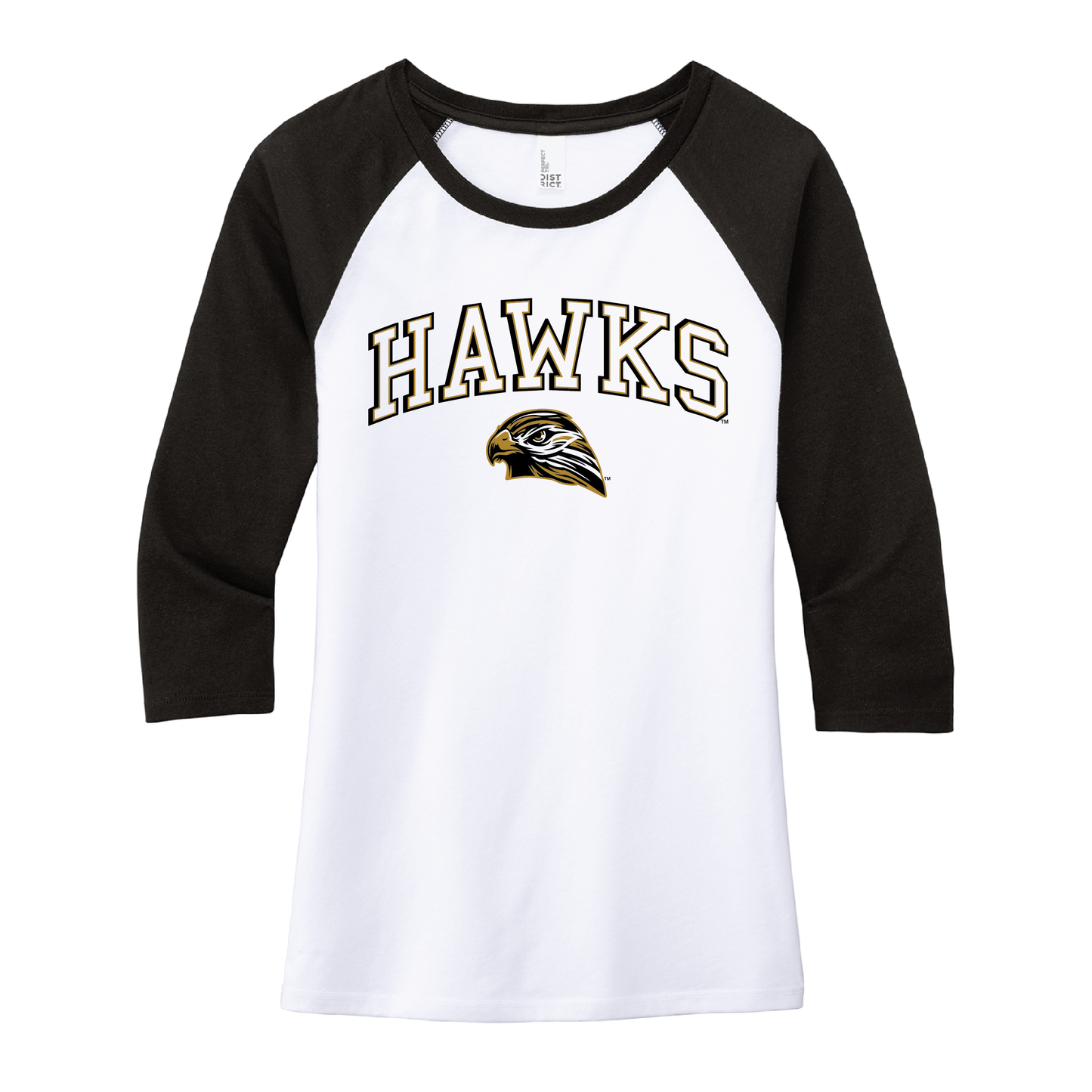 Hawks District® Women’s 3/4-Sleeve Raglan (DM136L)