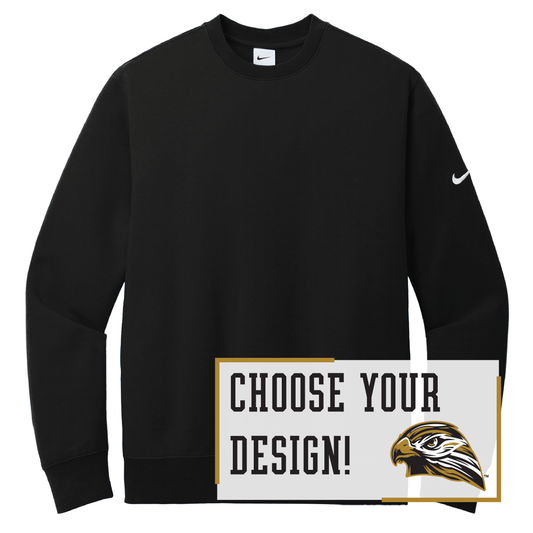 Hawks Nike Club Fleece Sleeve Swoosh Crew (NKFD9863)
