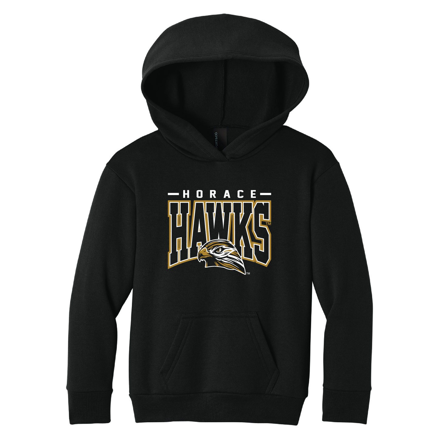 Hawks Port & Co™ Youth Pullover Hooded Sweatshirt (PC68YH)