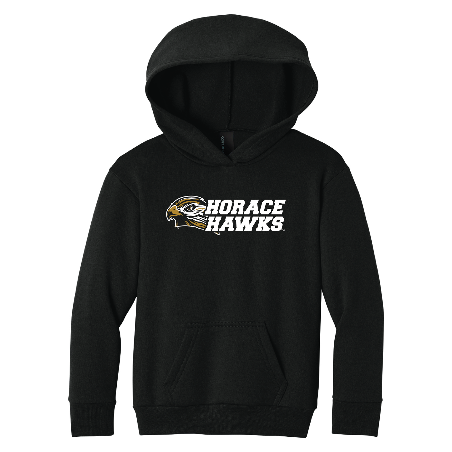 Hawks Port & Co™ Youth Pullover Hooded Sweatshirt (PC68YH)