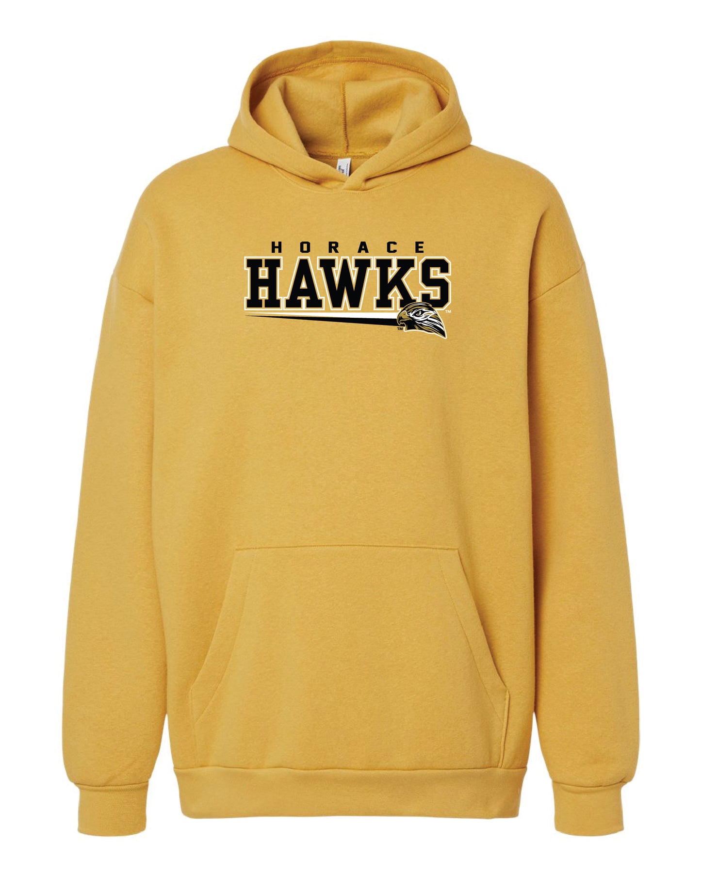 Hawks Racer Mustard American Apparel Fleece Hoodie 0224