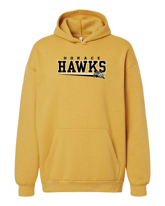 Hawks Racer Mustard American Apparel Fleece Hoodie 0224