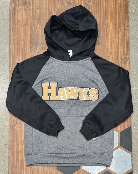 Hawks Youth Blk/Gry Hoodie