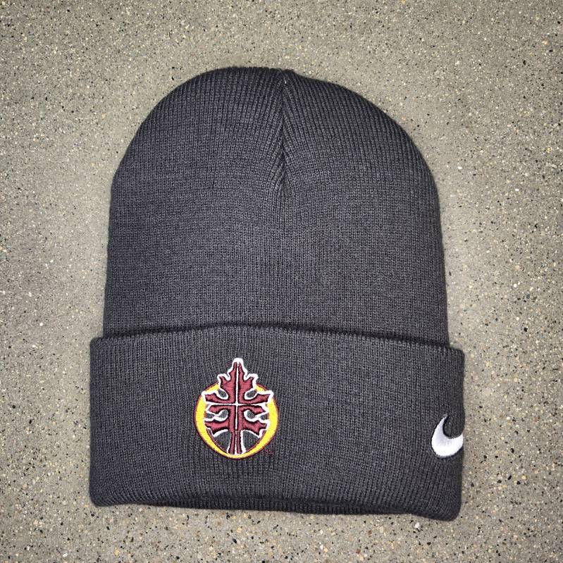 Dark Grey Oak Grove Nike puff beanie  OSFA