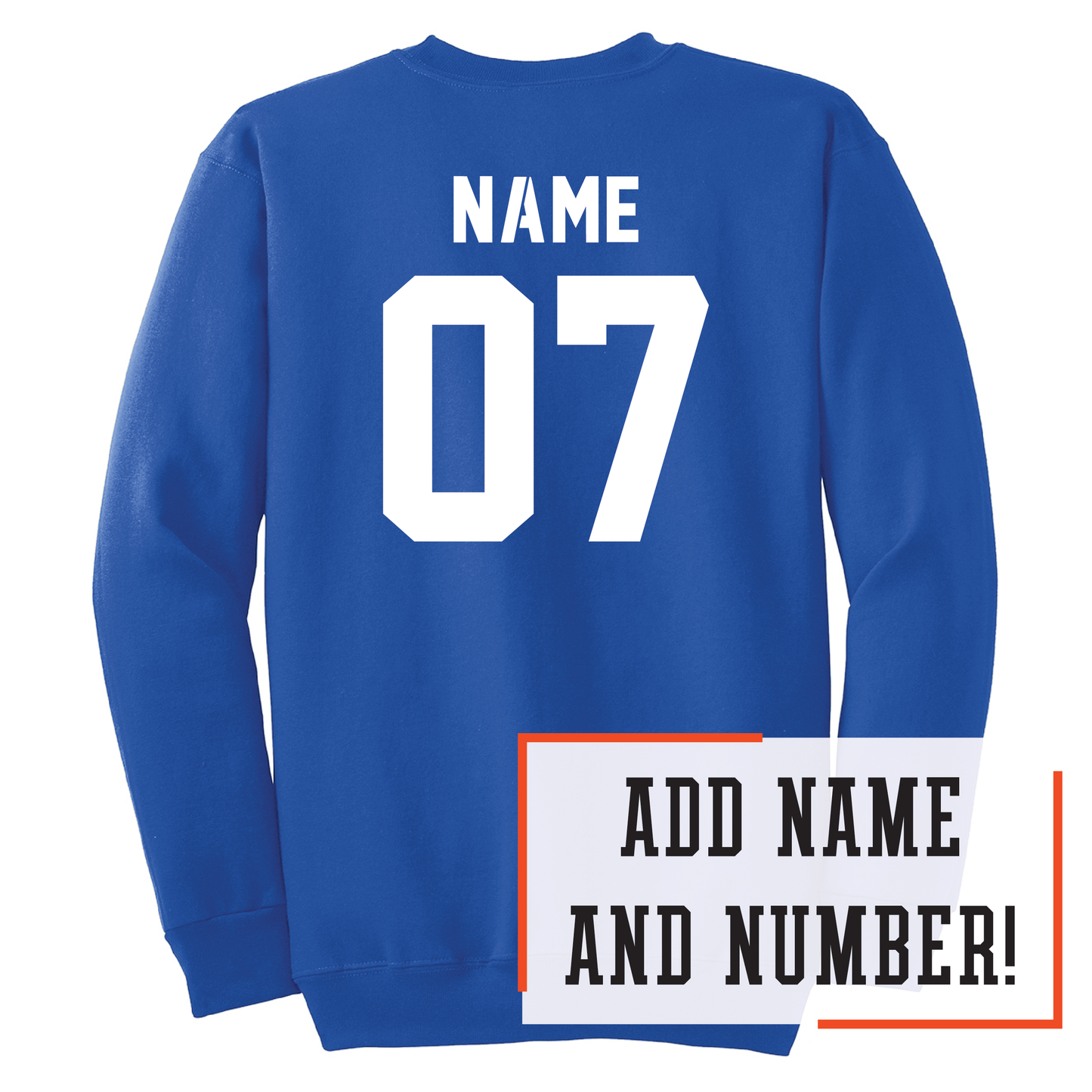 Mustangs Royal Port & Co™ Essential Fleece Crewneck Sweatshirt (PC90)