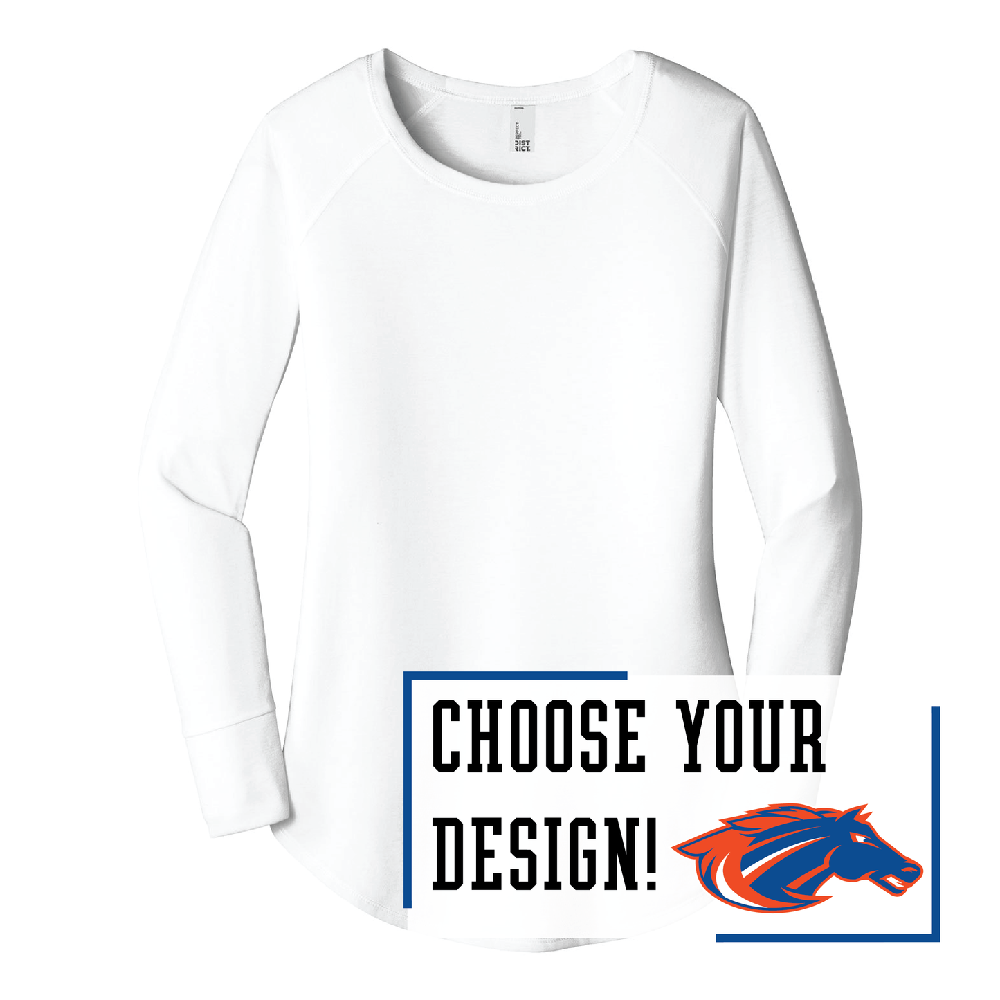 Mustangs District® Women’s Long Sleeve Tee (DT132L)