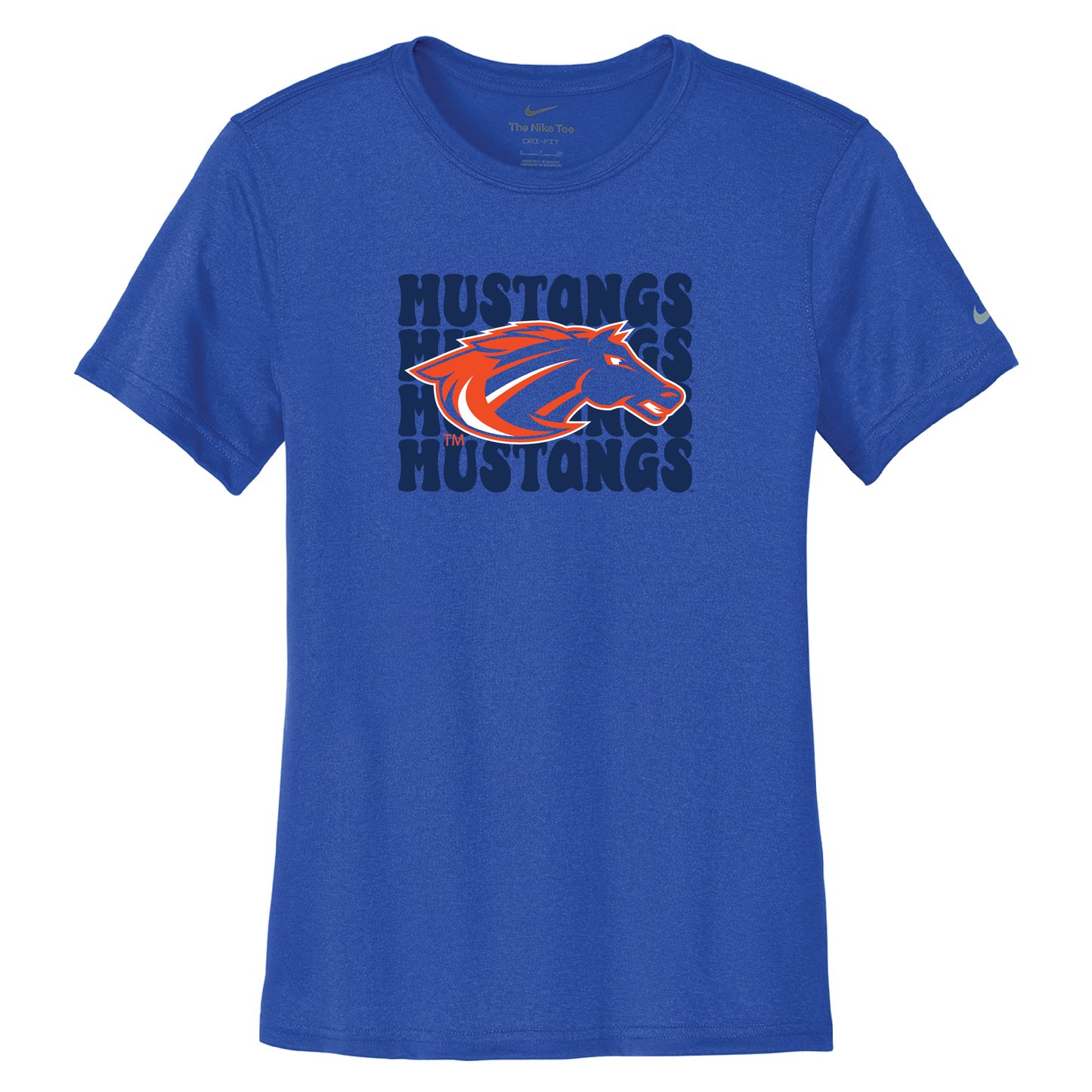 Mustangs Nike Women's Swoosh Sleeve rLegend Tee (NKDX8734)