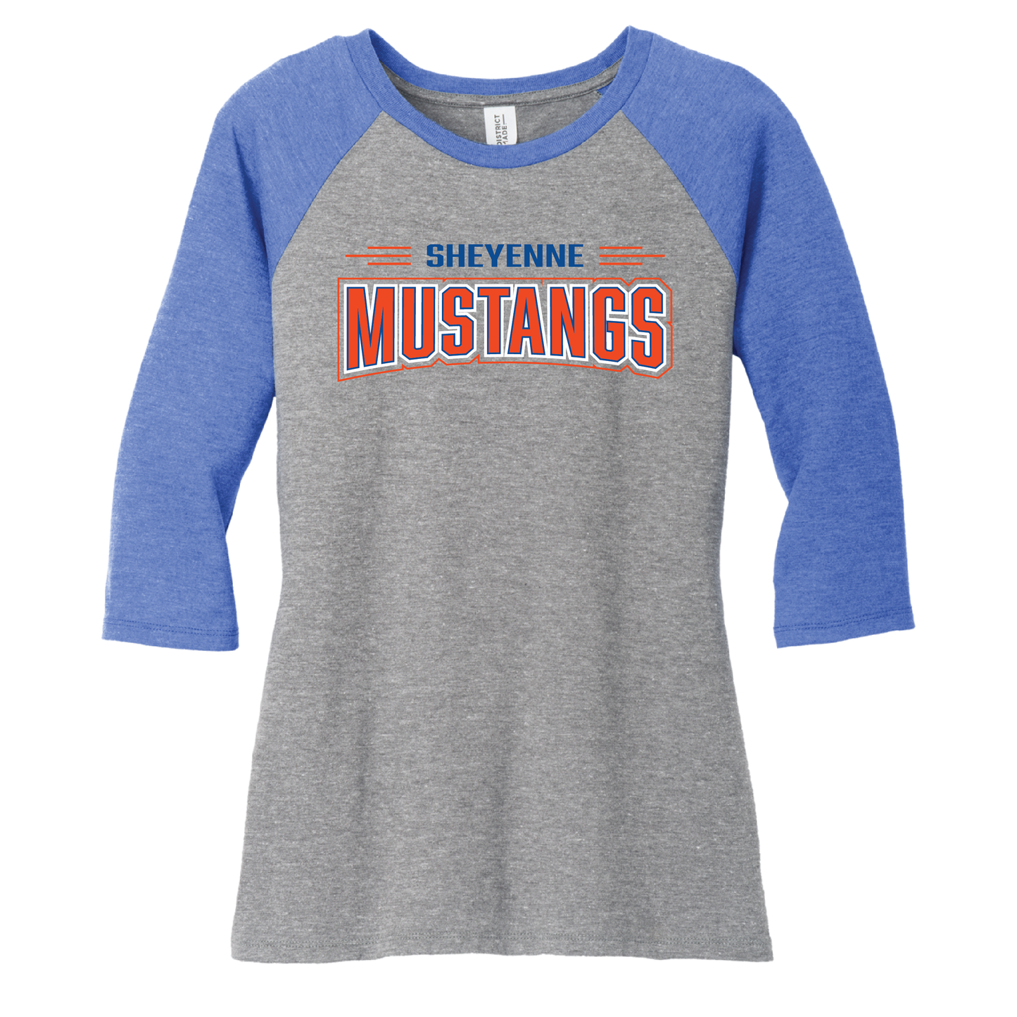 Mustangs District® Women’s 3/4-Sleeve Raglan (DM136L)