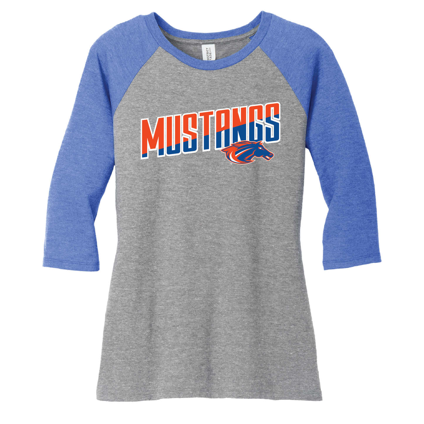 Mustangs District® Women’s 3/4-Sleeve Raglan (DM136L)
