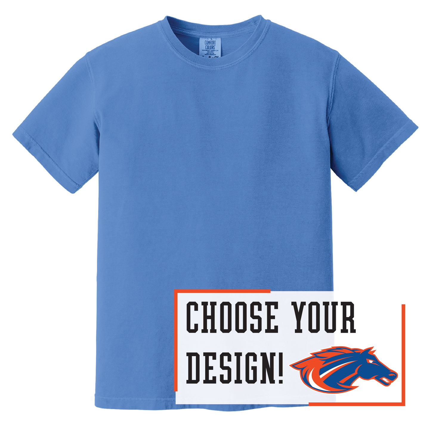 Mustangs Comfort Colors® Heavyweight Ring Spun Tee (1717)