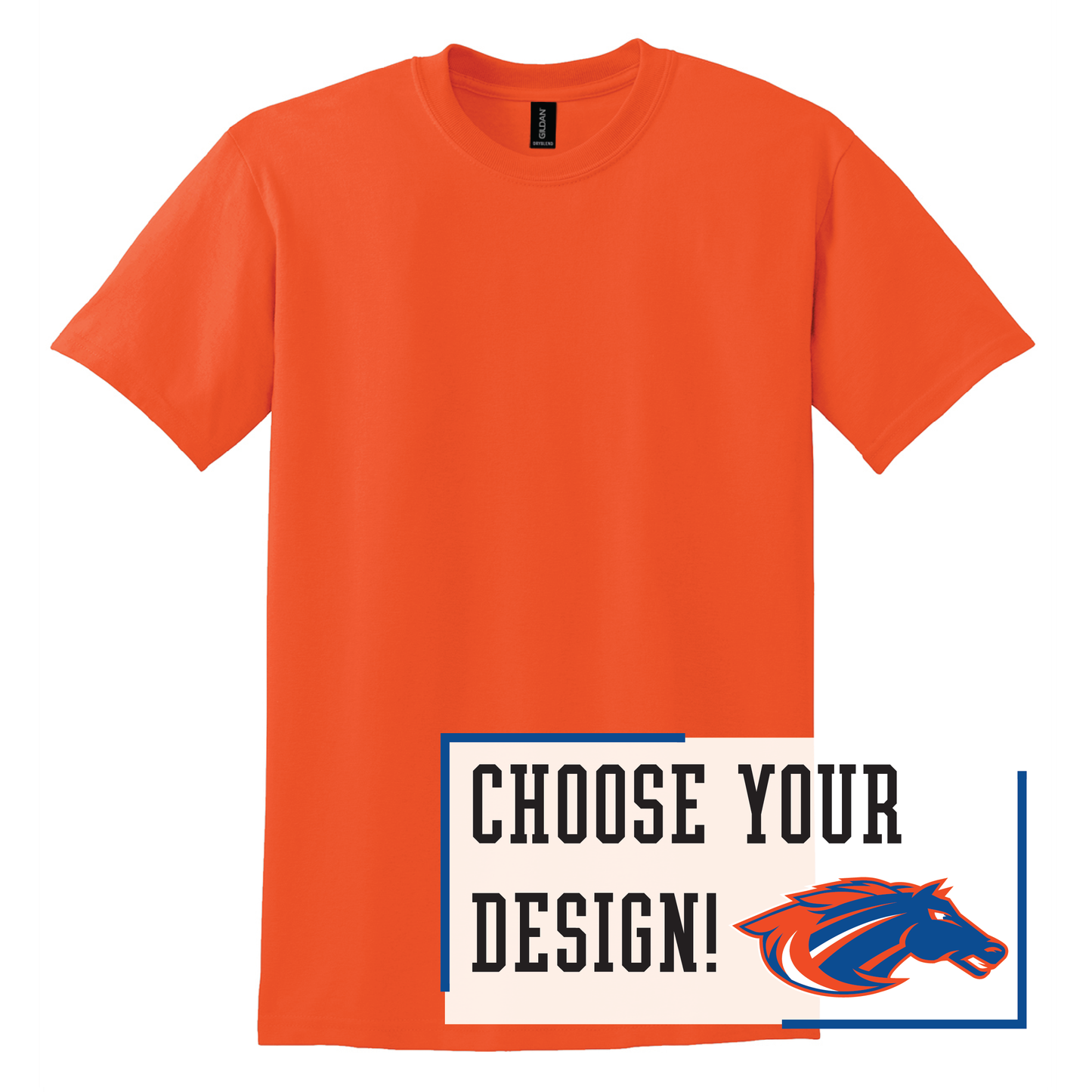 Mustangs Gildan® DryBlend® 50 Cotton/50 Poly T-Shirt (8000)