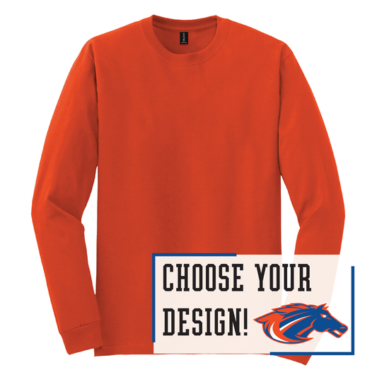 Mustangs Gildan® DryBlend® 50 Cotton/50 Poly Long Sleeve T-Shirt (8400)
