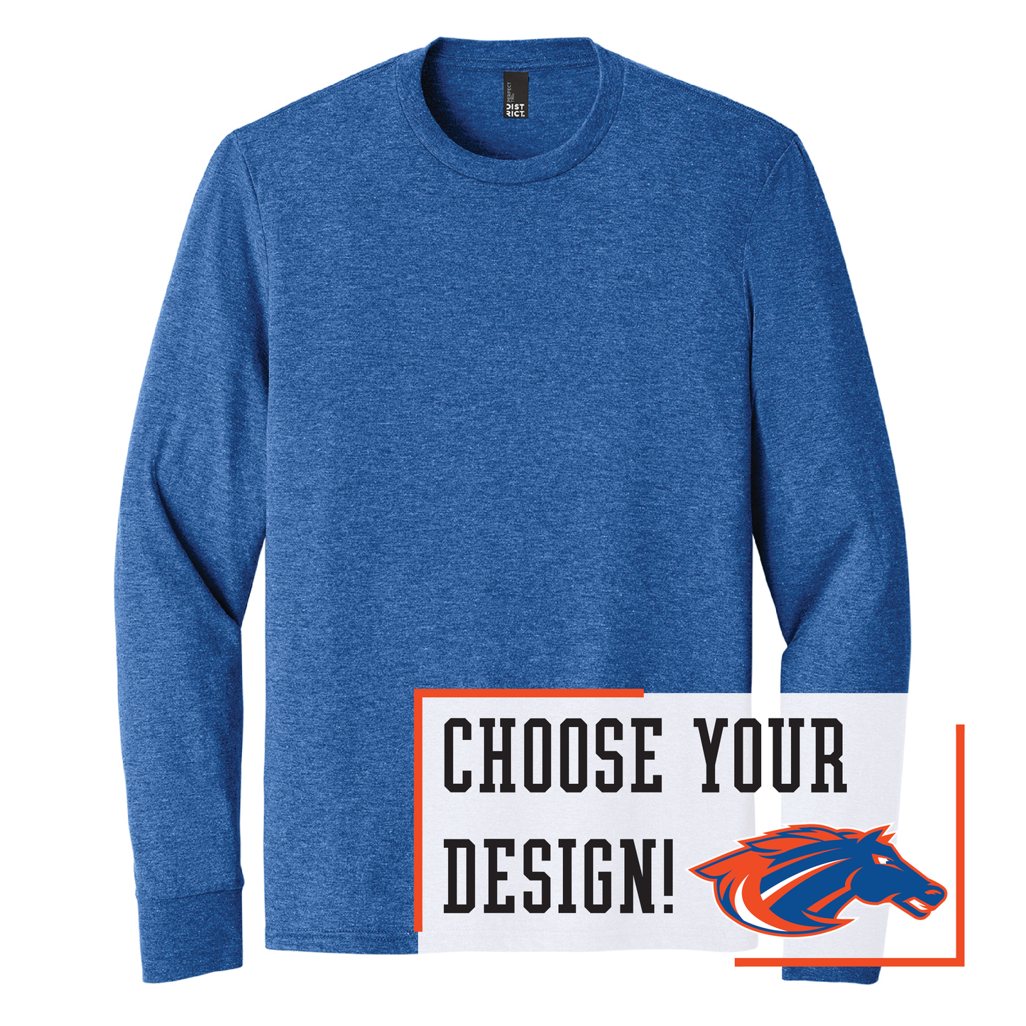 Mustangs District® Perfect Tri® Long Sleeve Tee (DM132)