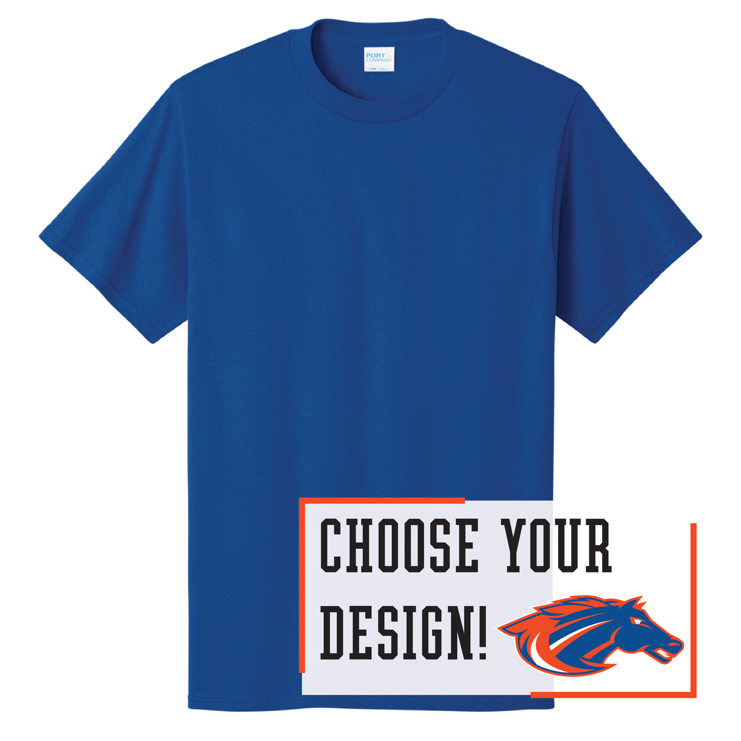 Mustangs Port & Co™ Core Cotton Tee (PC54)