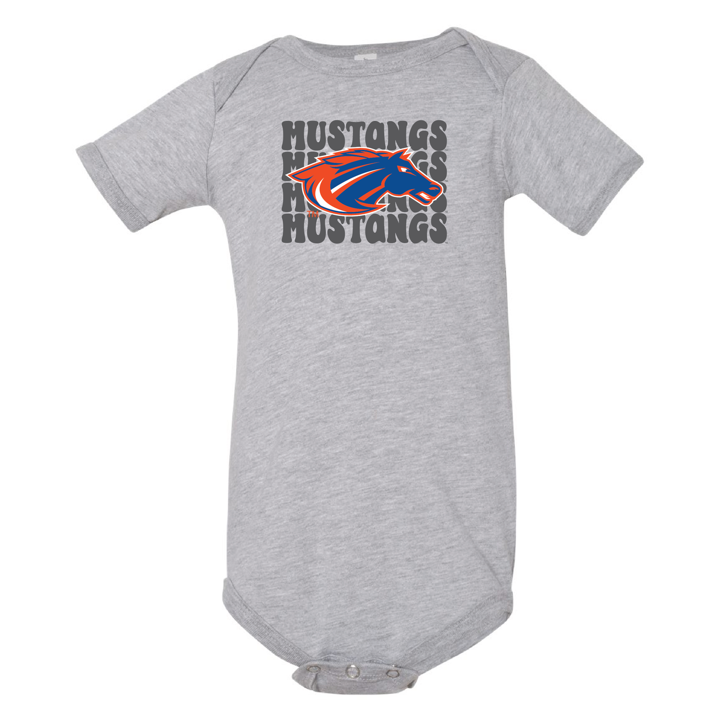 Mustangs BELLA+CANVAS® Infant Jersey Short Sleeve One Piece (100b)