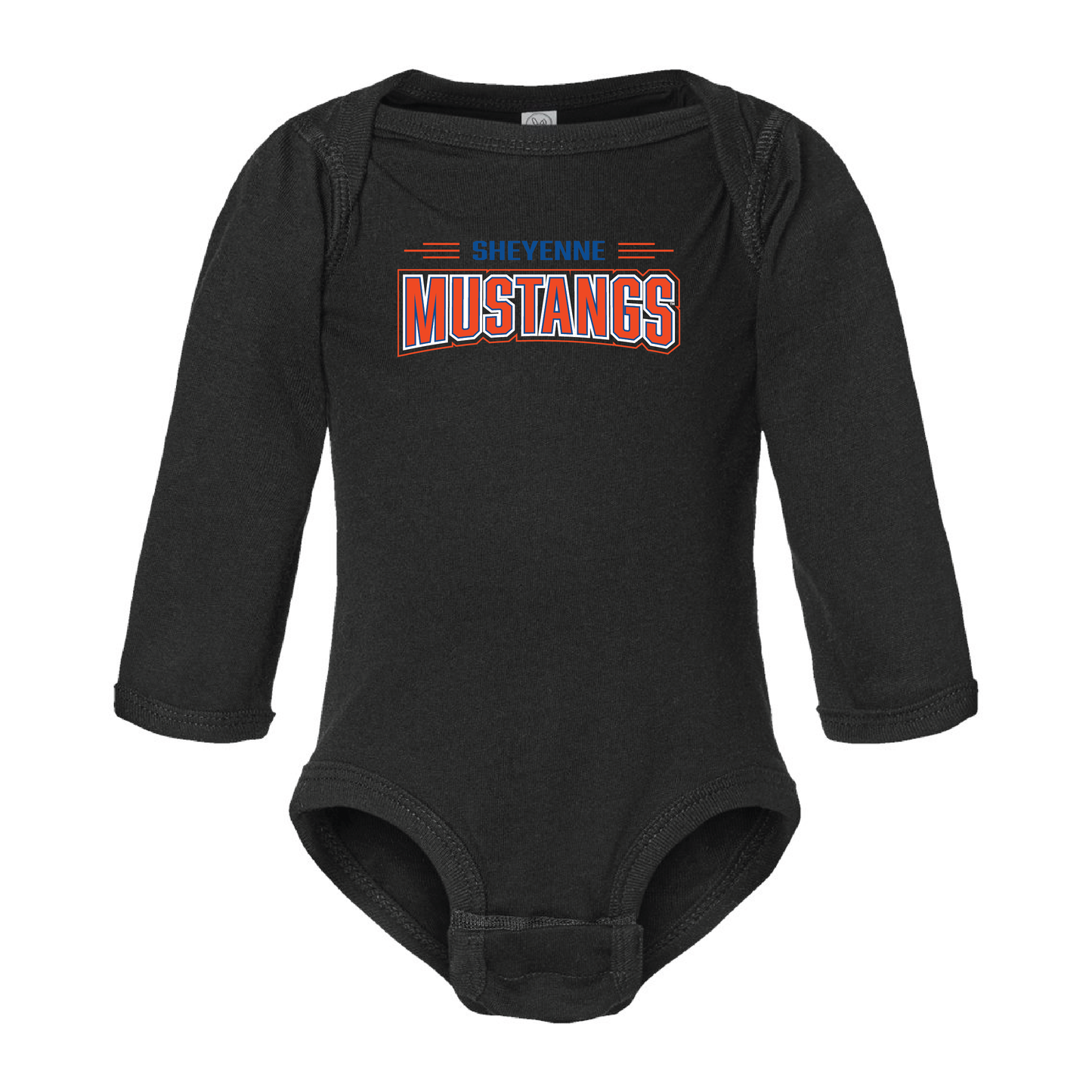 Mustangs Rabbit Skins™ Infant Long Sleeve Jersey Bodysuit (4421)