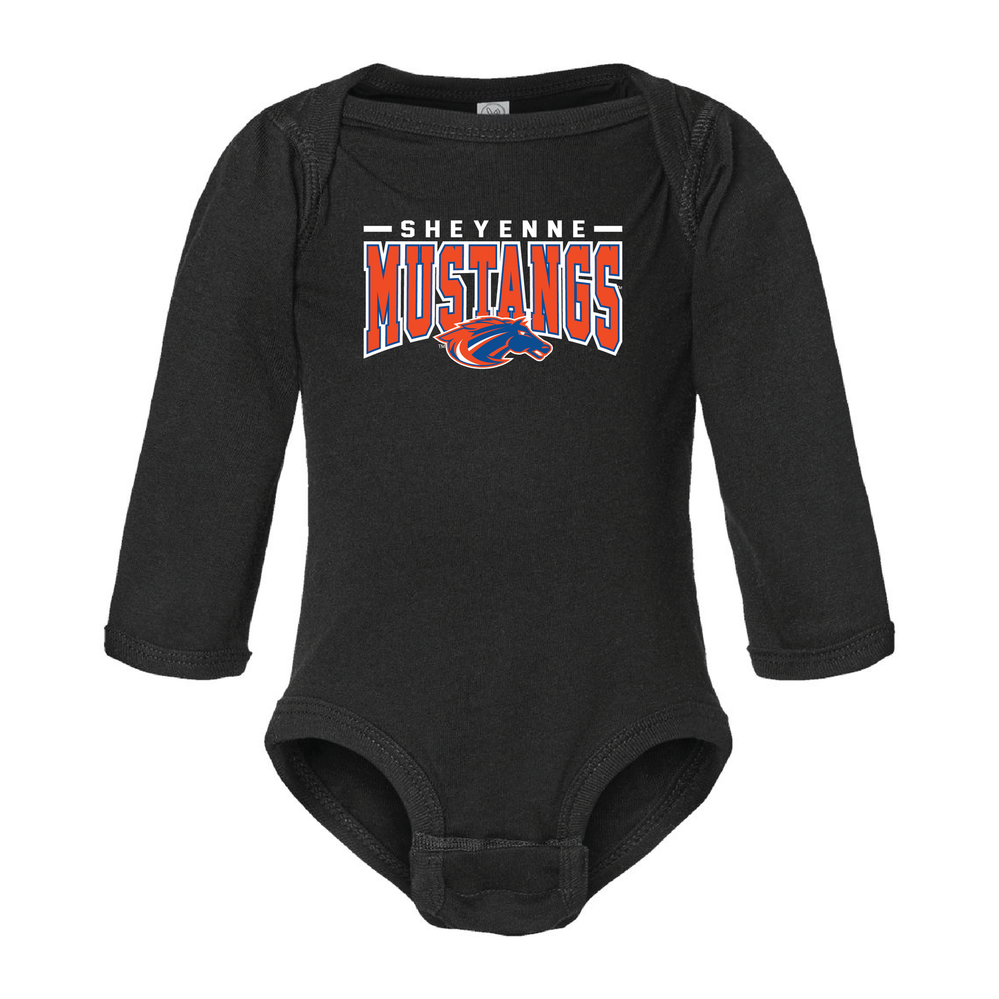 Mustangs Rabbit Skins™ Infant Long Sleeve Jersey Bodysuit (4421)