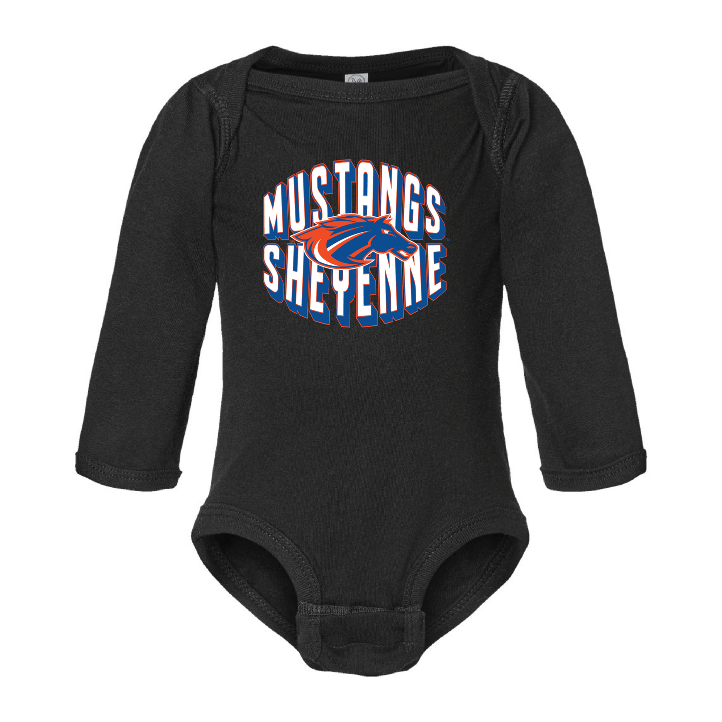 Mustangs Rabbit Skins™ Infant Long Sleeve Jersey Bodysuit (4421)