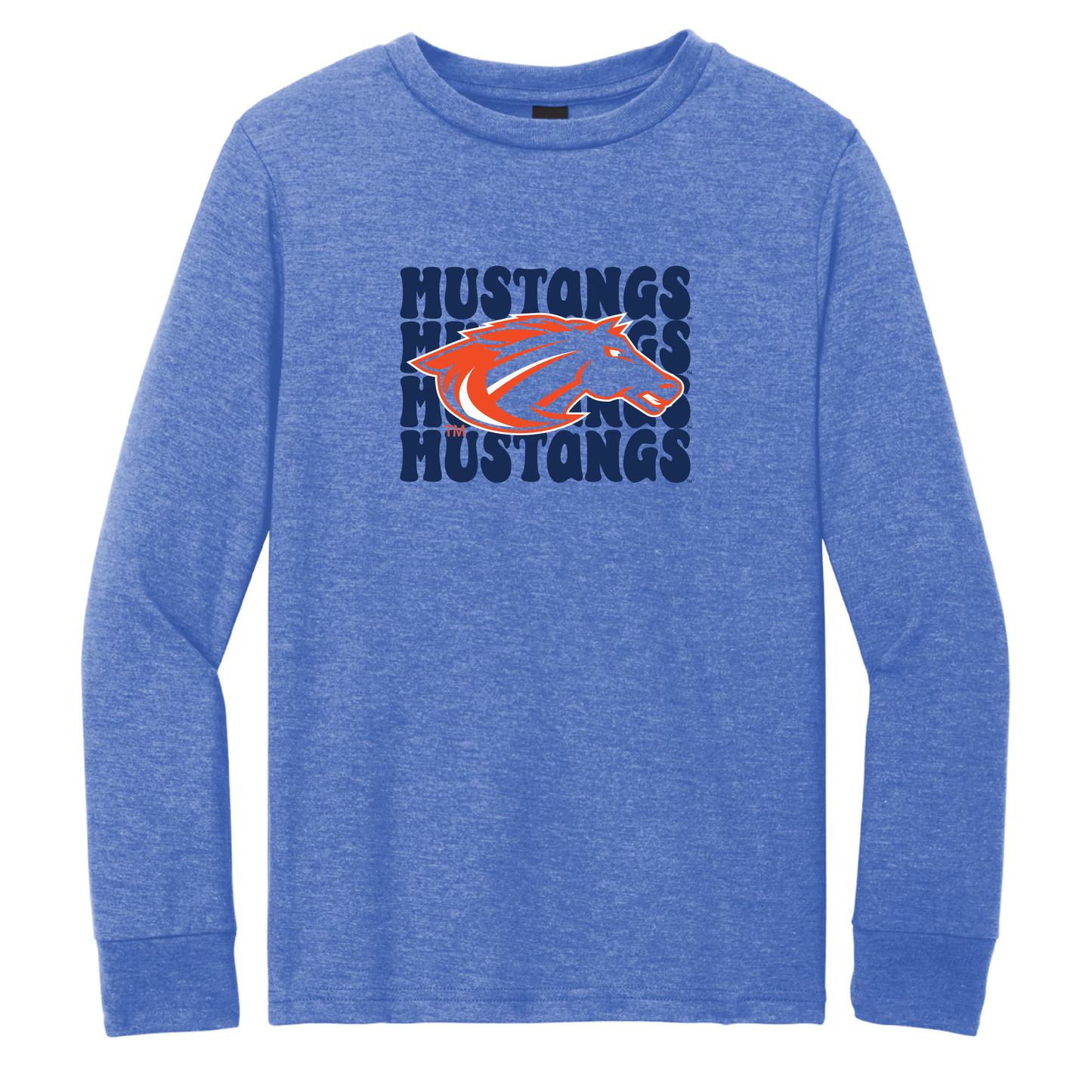 Mustangs District® Youth Perfect Tri® Long Sleeve Tee (DT132Y)